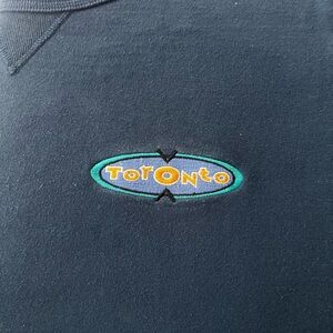 (Oh yes) Toronto Canada Vintage 90's Pullover Crewneck
Sweatshirt L Navy Blue